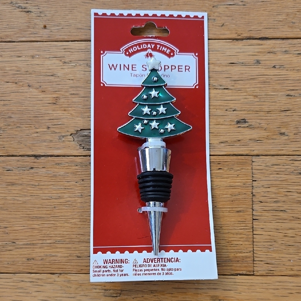 Holiday Time Christmas Tree Wine Stopper